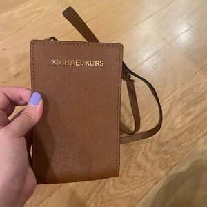 Michael Kors Phone Camel Crossbody